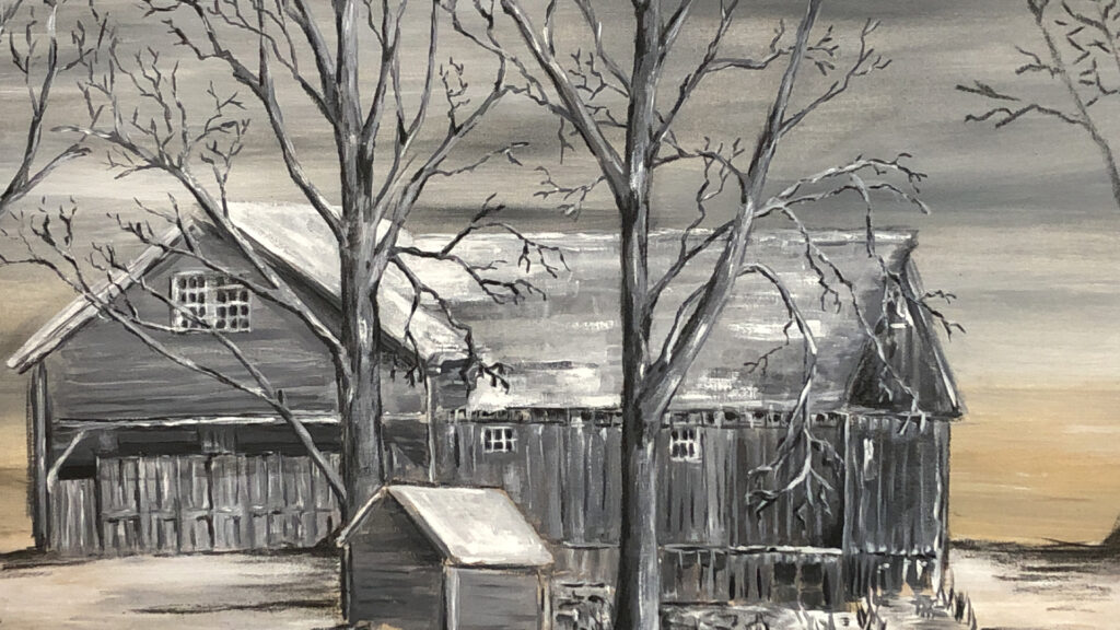 Painting of a barn in the Berkshires